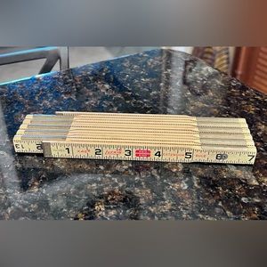 Vintage Lufkin Red End X46 Folding Extension Ruler